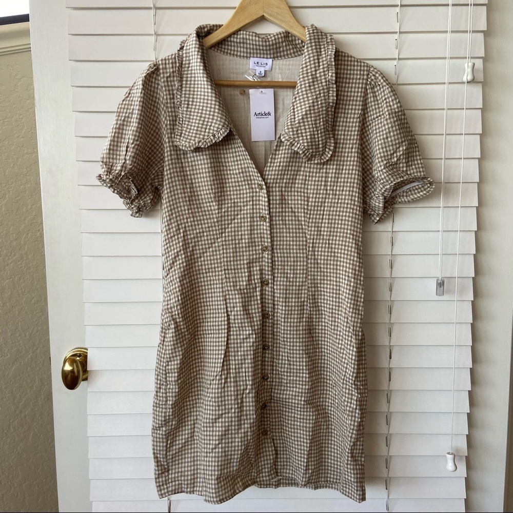 SOLD Article & Gingham collared dress